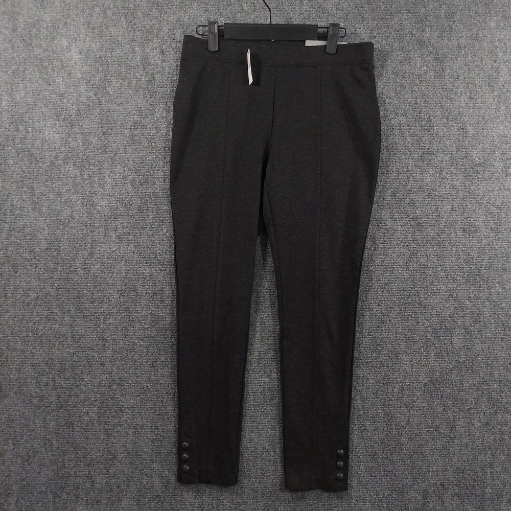 Talbots Pants Womens PM‎ Gray Ponte Skinny Ankle Pull On Stretch Work Career